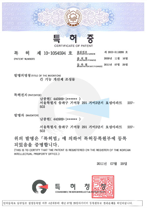 대표특허내역